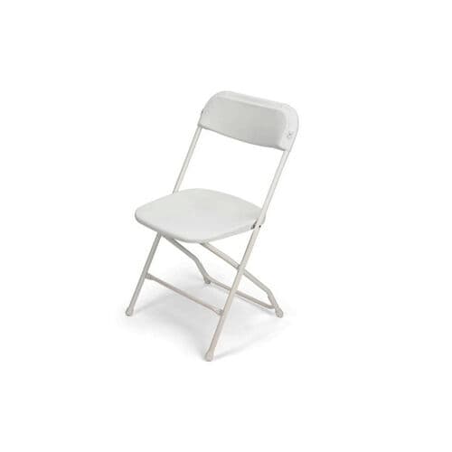 White Folding Chair (plastic seat and back)