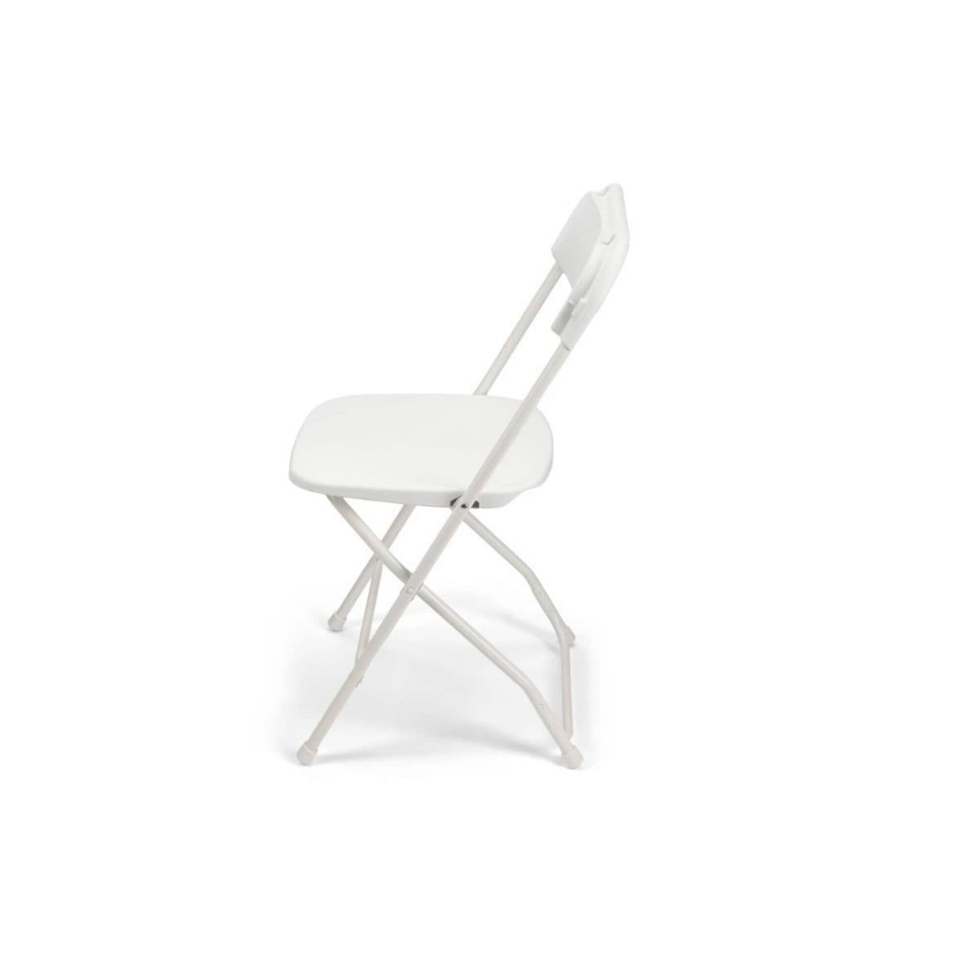 White Folding Chair (plastic seat and back) - 2