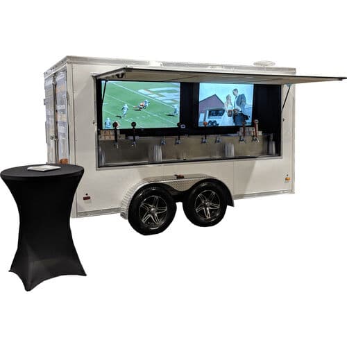 Draft Beer Trailer = 8 Faucet, 20 keg trailer