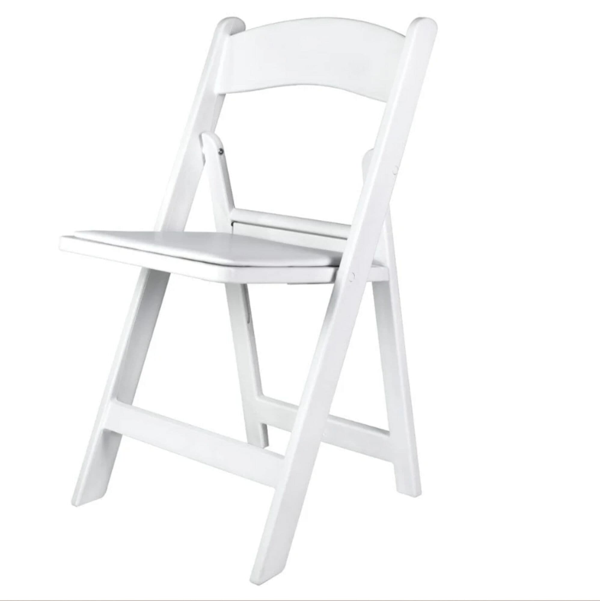 White Resin Folding Chair Padded - 3