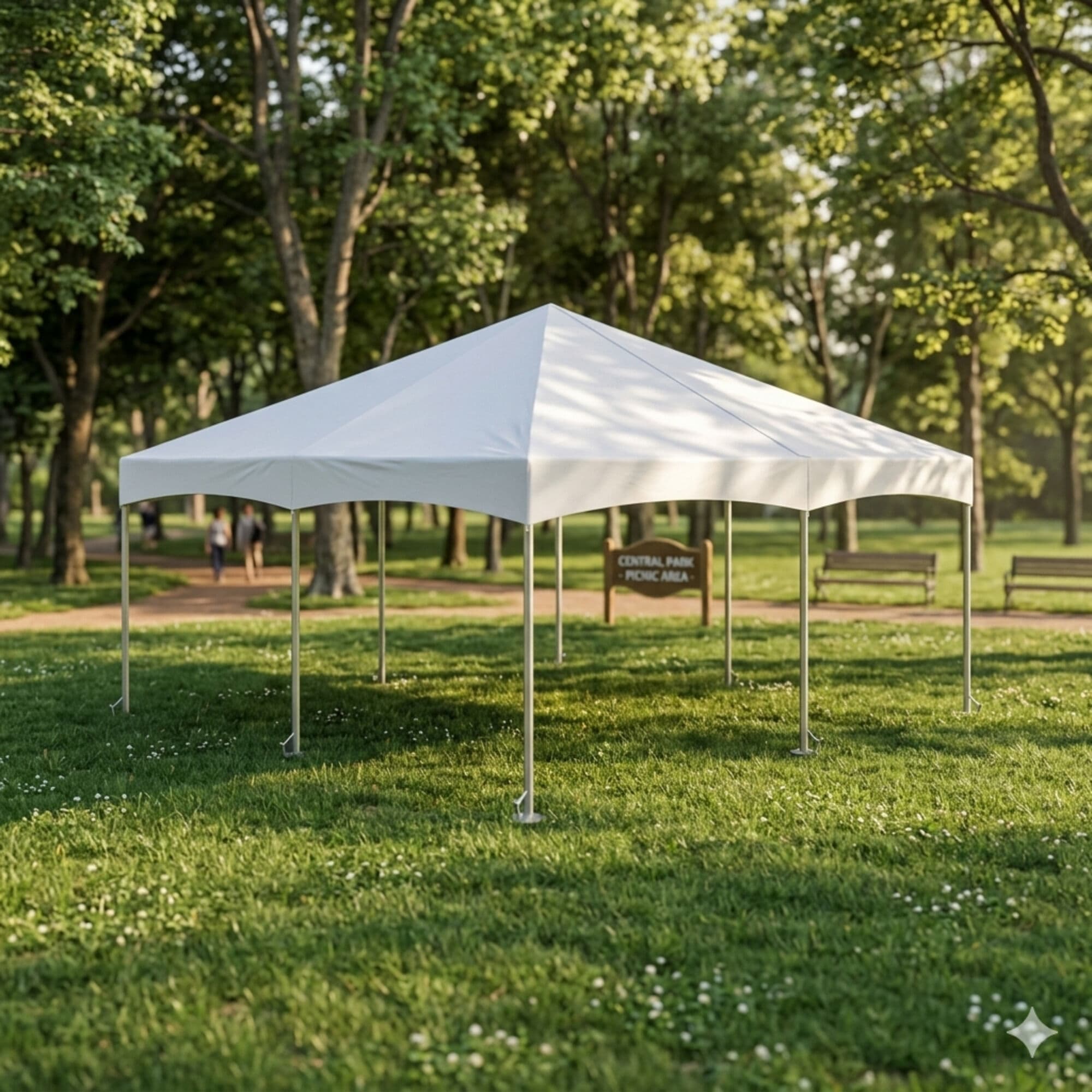 20' x 20' x 8' White Frame Tent - 2